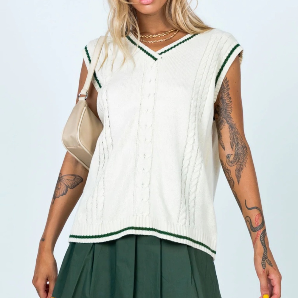 COHEN OVERSIZED SWEATER VEST CREAM